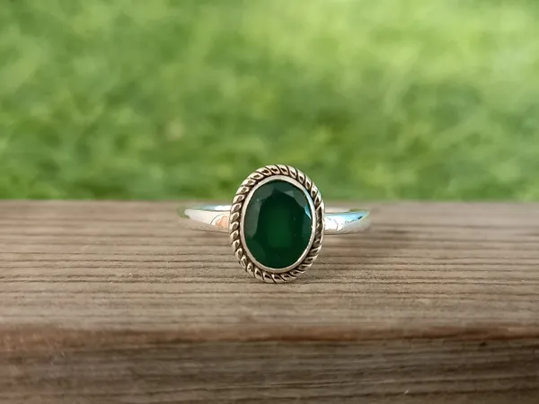 Silver_&_Green_Sterling_Silver_925_Premium_&_Elegant_Boho_Ring_For_Girls_&_Women
