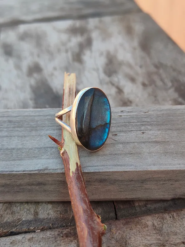 Silver_&_Blue_&_Grey_Sterling_Silver_925_Premium_&_Elegant_Boho_Ring_For_Girls_&_Women