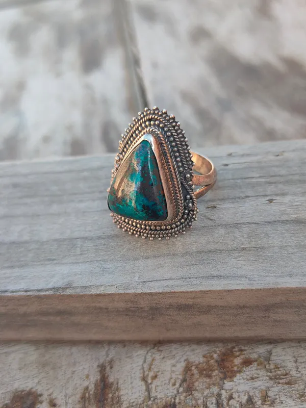 Silver_&_Green_&_Brown_Sterling_Silver_925_Premium_&_Elegant_Boho_Ring_For_Girls_&_Women