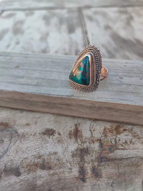 Silver_&_Green_&_Brown_Sterling_Silver_925_Premium_&_Elegant_Boho_Ring_For_Girls_&_Women