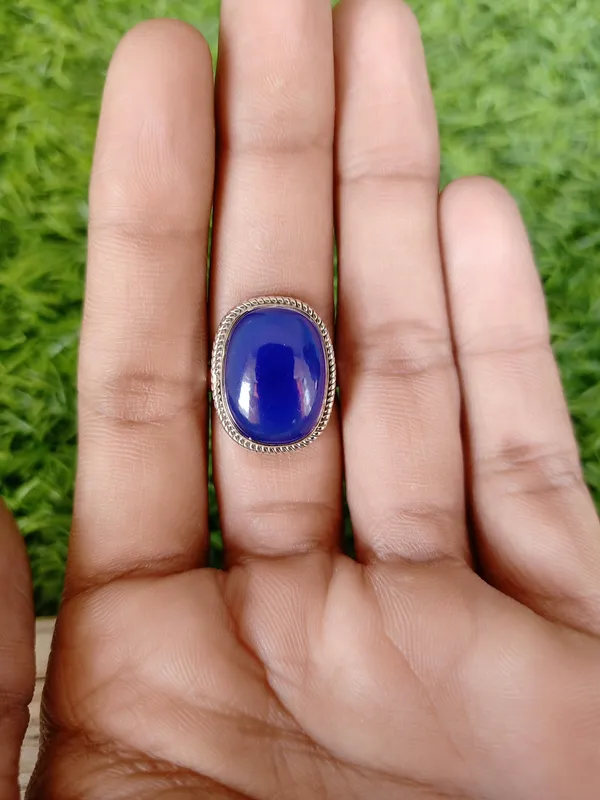 Silver_&_Blue_Sterling_Silver_925_Premium_&_Elegant_Boho_Ring_For_Girls_&_Women