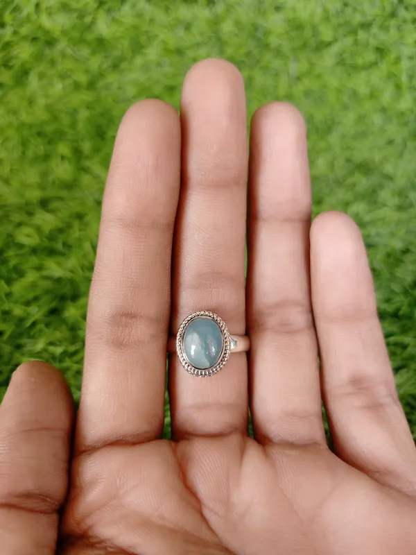 Silver_&_Aqua_Blue_Sterling_Silver_925_Premium_&_Elegant_Boho_Ring_For_Girls_&_Women
