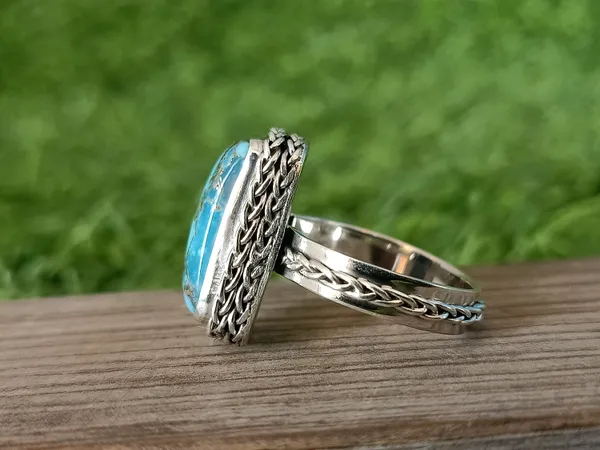 Silver_&_Blue_Sterling_Silver_925_Premium_&_Elegant_Boho_Ring_For_Girls_&_Women