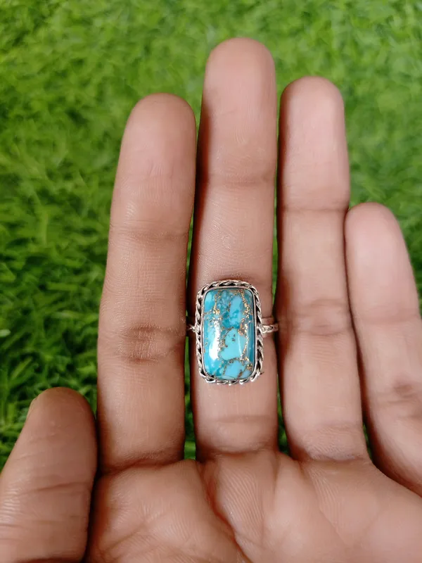 Silver_&_Blue_Sterling_Silver_925_Premium_&_Elegant_Boho_Ring_For_Girls_&_Women