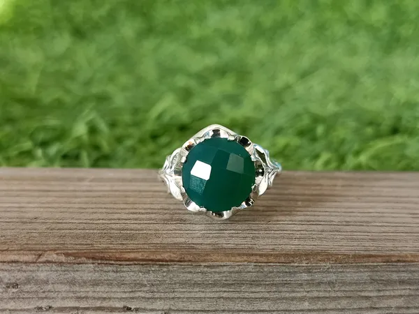 Silver_&_Green_Sterling_Silver_925_Premium_&_Elegant_Boho_Ring_For_Girls_&_Women