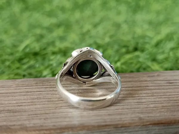 Silver_&_Green_Sterling_Silver_925_Premium_&_Elegant_Boho_Ring_For_Girls_&_Women