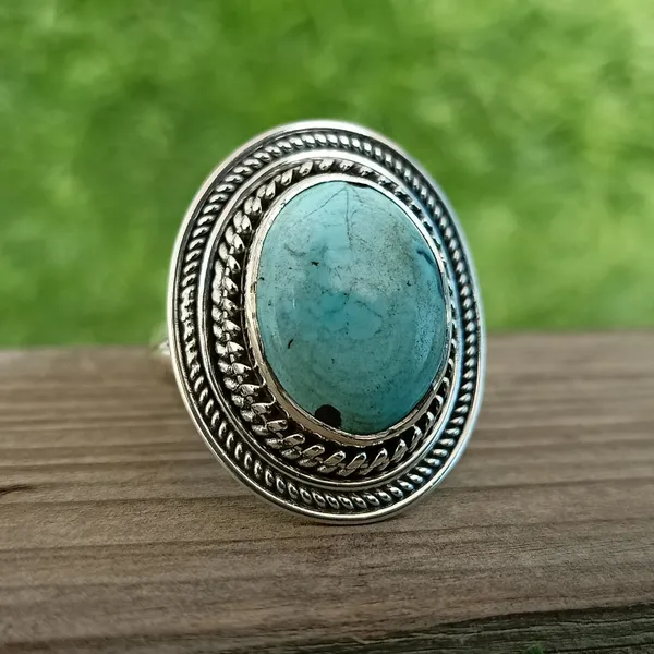 Silver_&_Blue_Sterling_Silver_925_Premium_&_Elegant_Boho_Ring_For_Girls_&_Women