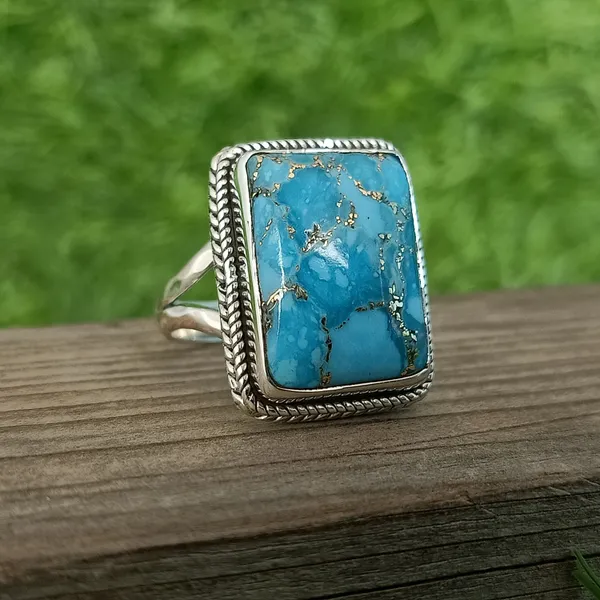 Silver_&_Blue_Sterling_Silver_925_Premium_&_Elegant_Boho_Ring_For_Girls_&_Women