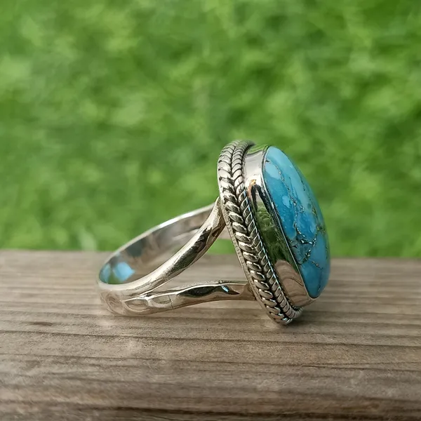 Silver_&_Blue_Sterling_Silver_925_Premium_&_Elegant_Boho_Ring_For_Girls_&_Women