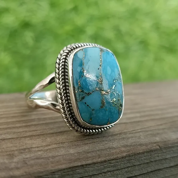Silver_&_Blue_Sterling_Silver_925_Premium_&_Elegant_Boho_Ring_For_Girls_&_Women