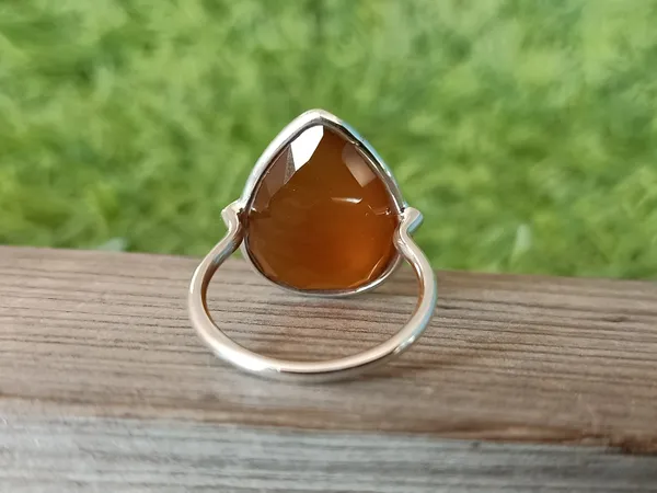 Silver_&_Orange_Sterling_Silver_925_Premium_&_Elegant_Boho_Ring_For_Girls_&_Women