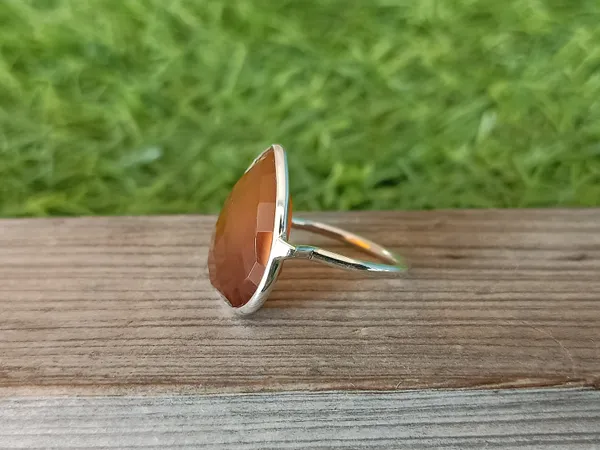 Silver_&_Orange_Sterling_Silver_925_Premium_&_Elegant_Boho_Ring_For_Girls_&_Women
