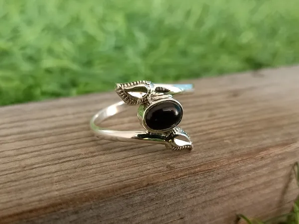 Silver_&_Black_Sterling_Silver_925_Premium_&_Elegant_Boho_Ring_For_Girls_&_Women