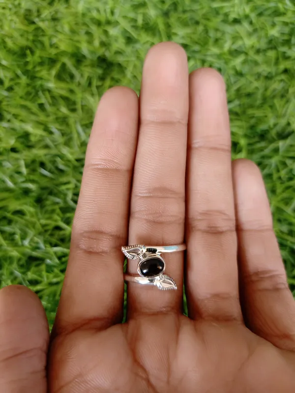 Silver_&_Black_Sterling_Silver_925_Premium_&_Elegant_Boho_Ring_For_Girls_&_Women