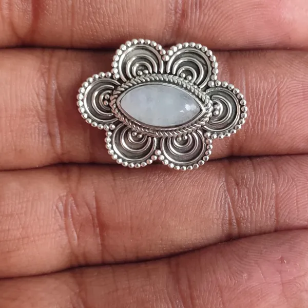 Silver_&_White_With_Blue_Sterling_Silver_925_Premium_&_Elegant_Boho_Ring_For_Girls_&_Women