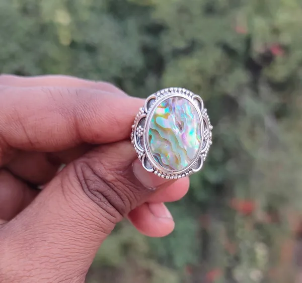 Silver_&_Multicolor_Sterling_Silver_925_Premium_&_Elegant_Boho_Ring_For_Girls_&_Women