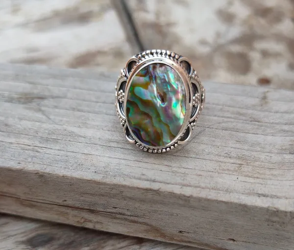 Silver_&_Multicolor_Sterling_Silver_925_Premium_&_Elegant_Boho_Ring_For_Girls_&_Women