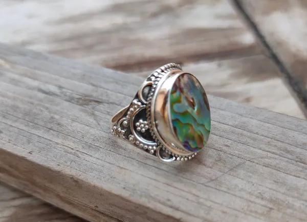 Silver_&_Multicolor_Sterling_Silver_925_Premium_&_Elegant_Boho_Ring_For_Girls_&_Women