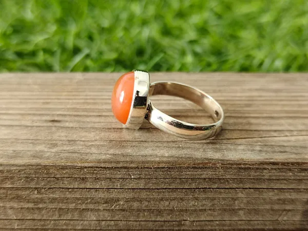 Silver_&_Orange_Sterling_Silver_925_Premium_&_Elegant_Boho_Ring_For_Girls_&_Women