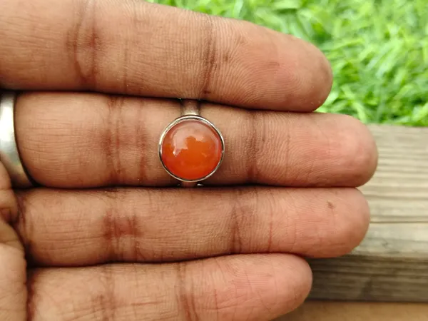 Silver_&_Orange_Sterling_Silver_925_Premium_&_Elegant_Boho_Ring_For_Girls_&_Women