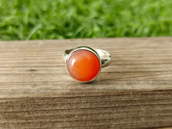 Silver_&_Orange_Sterling_Silver_925_Premium_&_Elegant_Boho_Ring_For_Girls_&_Women