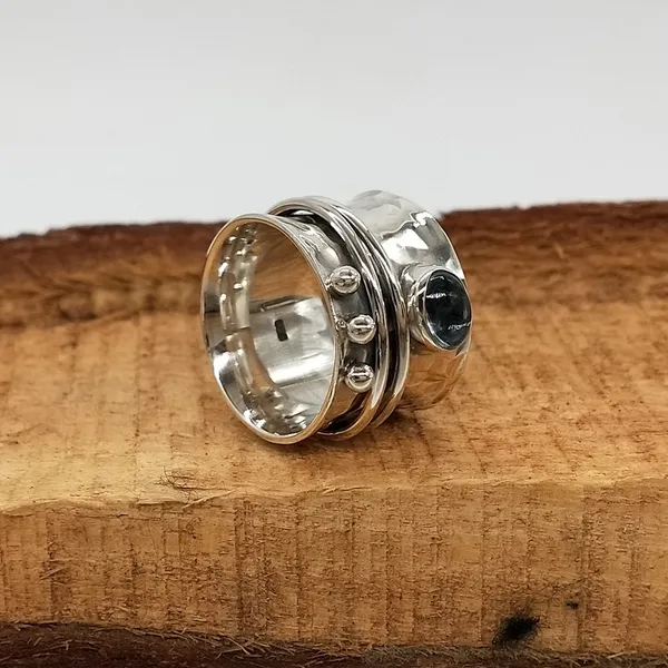 Silver_&_Aqua_Blue_Sterling_Sillver_925_Premium_&_Elegant_Handmade_Ring_For_Girls_&_Women
