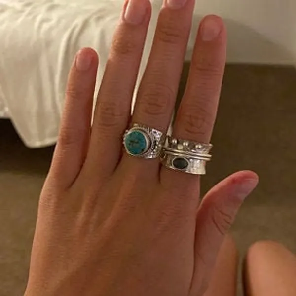 Silver_&_Aqua_Blue_Sterling_Sillver_925_Premium_&_Elegant_Handmade_Ring_For_Girls_&_Women