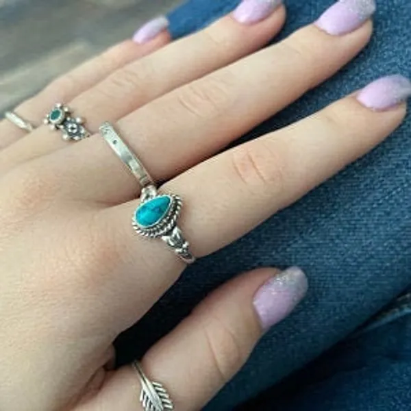 Silver_&_Blue_Sterling_Silver_925_Premium_&_Elegant_Boho_Ring_For_Girls_&_Women