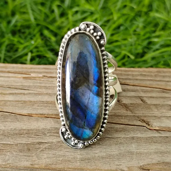 Silver_&_Grey_Sterling_Silver_925_Premium_&_Elegant_Boho_Ring_For_Girls_&_Women