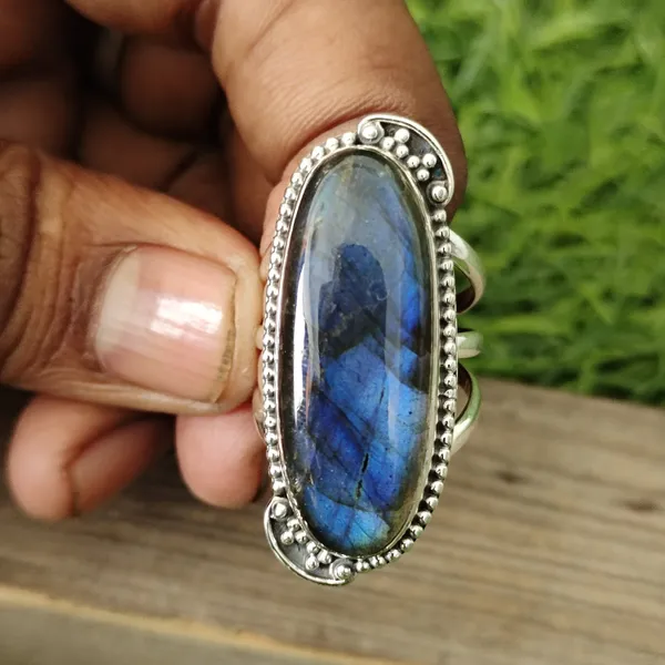 Silver_&_Grey_Sterling_Silver_925_Premium_&_Elegant_Boho_Ring_For_Girls_&_Women