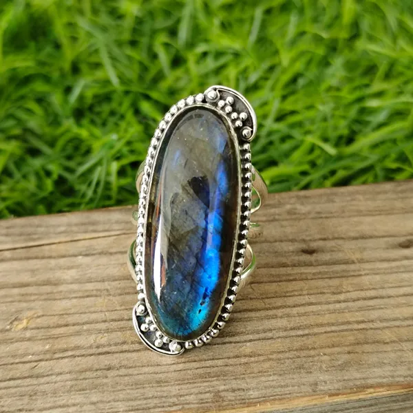 Silver_&_Grey_Sterling_Silver_925_Premium_&_Elegant_Boho_Ring_For_Girls_&_Women