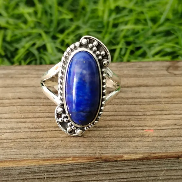 Silver_&_Blue_Sterling_Silver_925_Premium_&_Elegant_Boho_Ring_For_Girls_&_Women