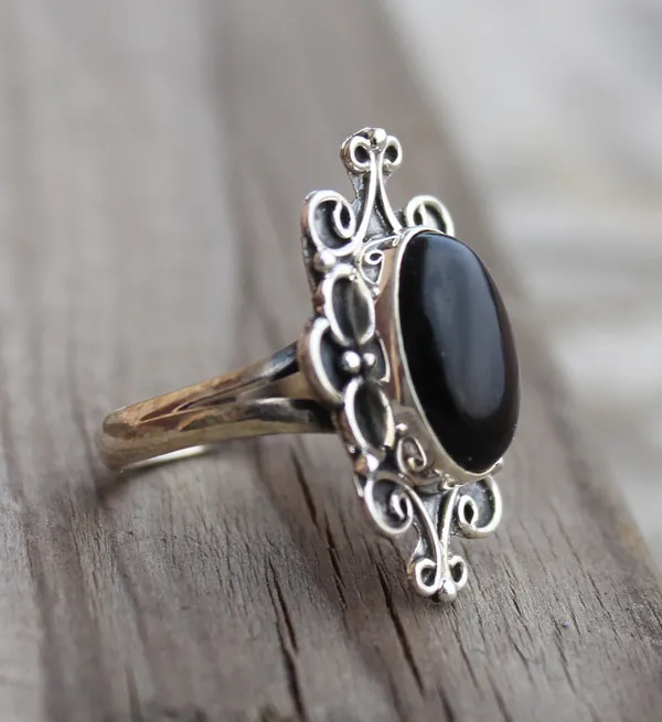 Silver_&_Black_Sterling_Silver_925_Premium_&_Elegant_Boho_Ring_For_Girls_&_Women