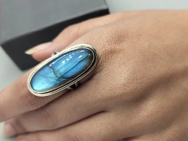 Silver_&_Blue_Sterling_Silver_925_Premium_&_Elegant_Boho_Ring_For_Girls_&_Women