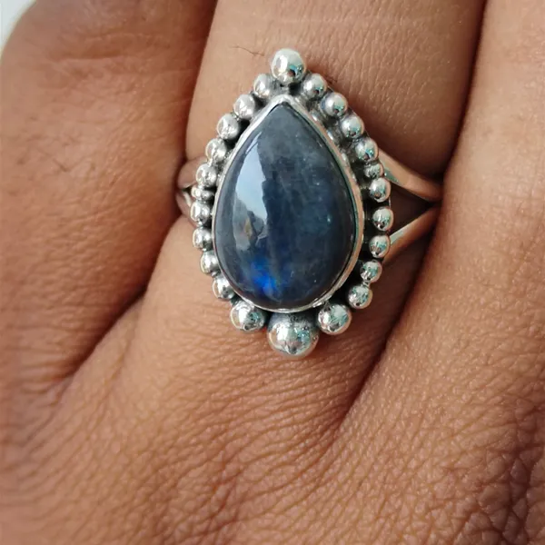 Silver_&_Blue_Sterling_Silver_925_Premium_&_Elegant_Boho_Ring_For_Girls_&_Women