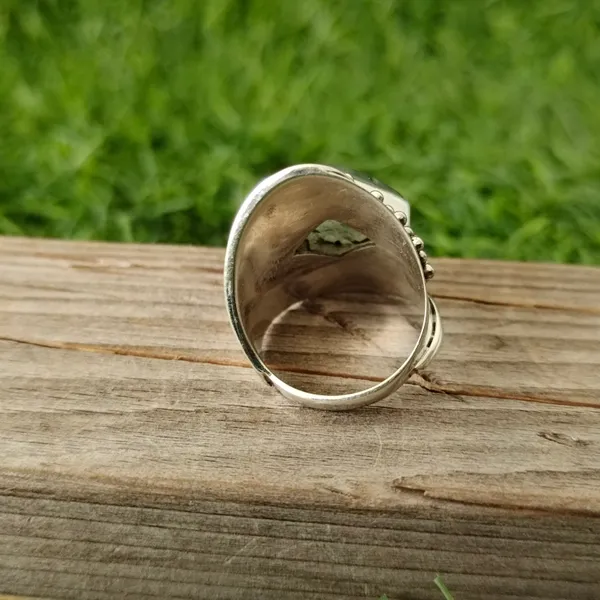 Silver_&_Green_Sterling_Silver_925_Premium_&_Elegant_Statement_Ring_For_Girls_&_Women