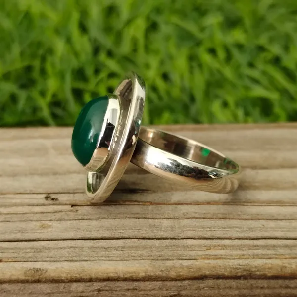 Silver_&_Green_Sterling_Silver_925_Premium_&_Elegant_Boho_Ring_For_Girls_&_Women