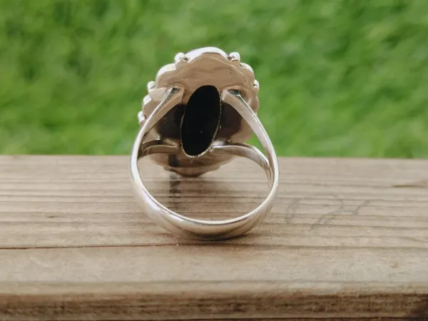 Silver_&_Grey_Sterling_Silver_925_Premium_&_Elegant_Boho_Ring_For_Girls_&_Women