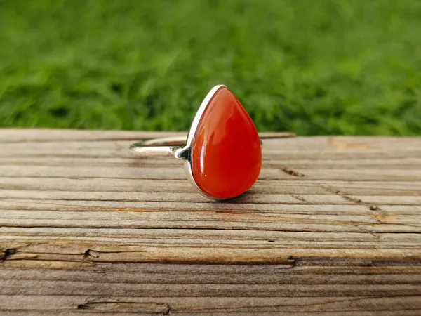 Silver_&_Orange_Sterling_Silver_925_Premium_&_Elegant_Boho_Ring_For_Girls_&_Women