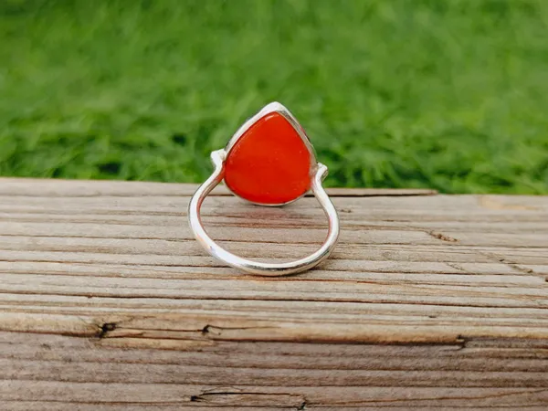 Silver_&_Orange_Sterling_Silver_925_Premium_&_Elegant_Boho_Ring_For_Girls_&_Women