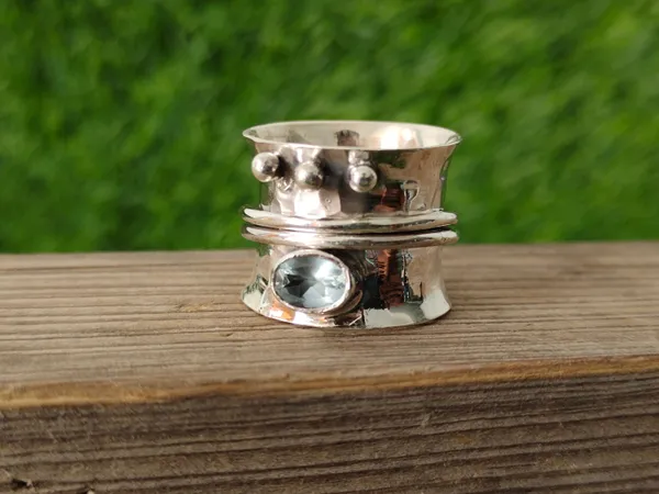 Silver_&_Aqua_Blue_Sterling_Sillver_925_Premium_&_Elegant_Handmade_Ring_For_Girls_&_Women