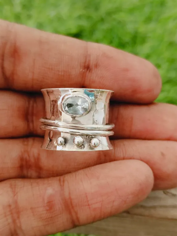 Silver_&_Aqua_Blue_Sterling_Sillver_925_Premium_&_Elegant_Handmade_Ring_For_Girls_&_Women