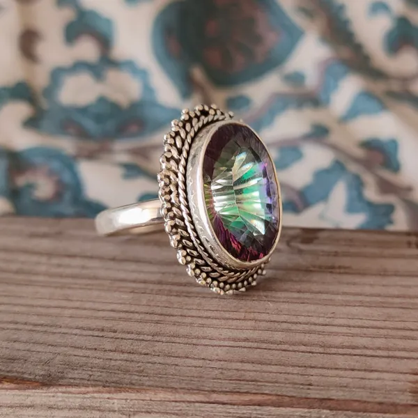 Silver_&_Multicolor_Sterling_Silver_925_Premium_&_Elegant_Boho_Ring_For_Girls_&_Women