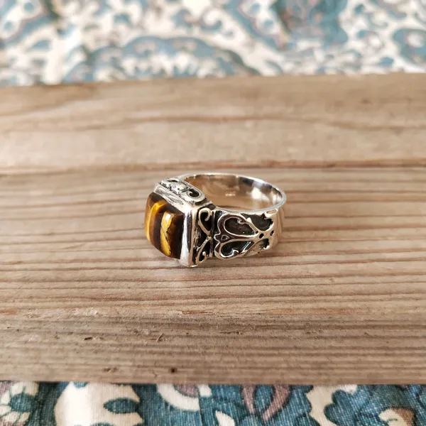 Silver_&_Brown_Sterling_Silver_925_Premium_&_Elegant_Boho_Ring_For_Girls_&_Women