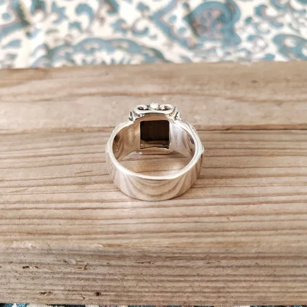 Silver_&_Brown_Sterling_Silver_925_Premium_&_Elegant_Boho_Ring_For_Girls_&_Women