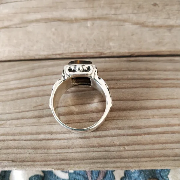 Silver_&_Brown_Sterling_Silver_925_Premium_&_Elegant_Boho_Ring_For_Girls_&_Women
