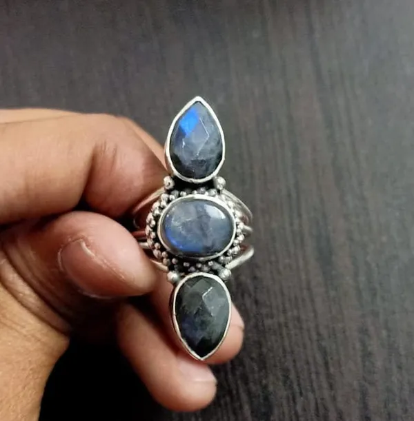 Silver_&_Grey_Sterling_Silver_925_Premium_&_Elegant_Boho_Ring_For_Girls_&_Women