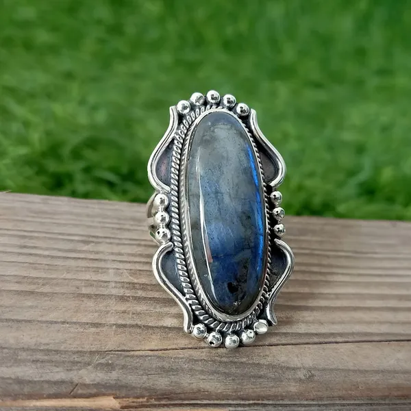 Silver_&_Blue_Sterling_Silver_925_Premium_&_Elegant_Boho_Ring_For_Girls_&_Women
