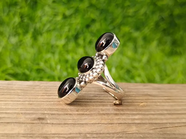 Silver_&_Black_Sterling_Silver_925_Premium_&_Elegant_Boho_Ring_For_Girls_&_Women