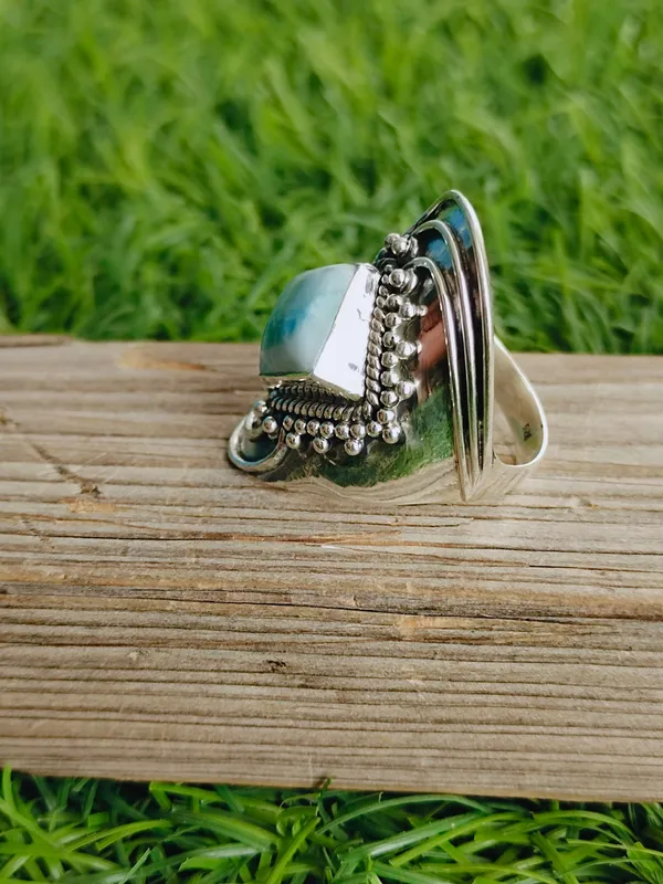Silver_&_Blue_Sterling_Silver_925_Premium_&_Elegant_Designer_Ring_For_Girls_&_Women